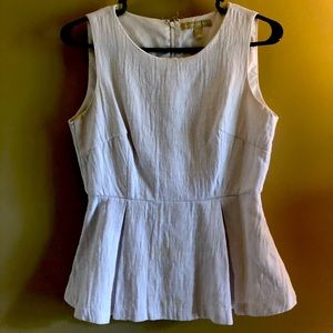 White peplum Banana Republic top